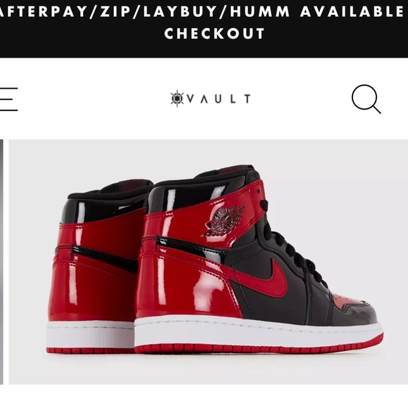 THE VAULT - NIKE AIR JORDAN 1 RETRO HIGH OG PATENT BRED - Picture 9 of 10
